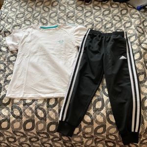 Kids adidas sweats & true religion shirt